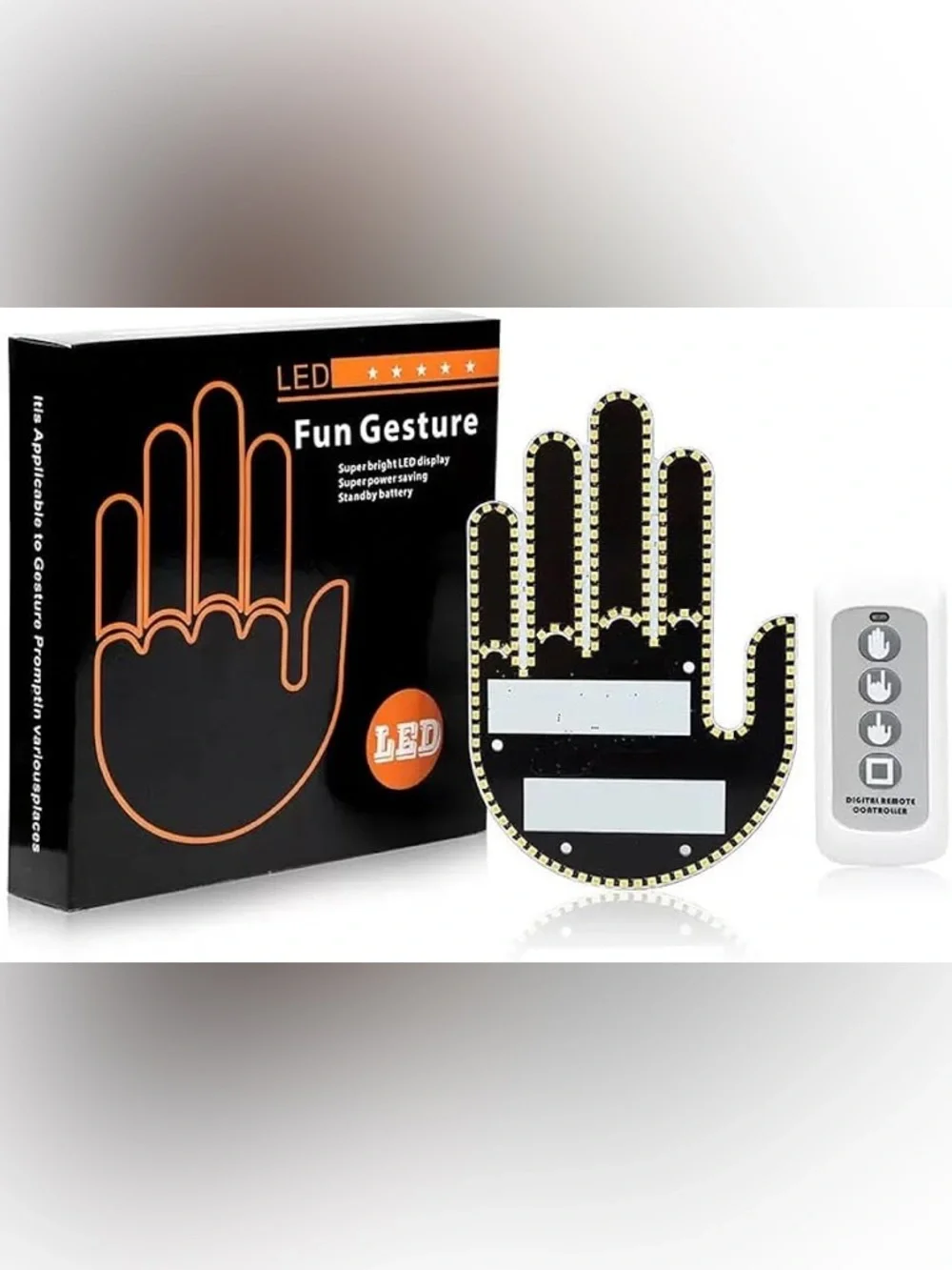 Fun Gesture LED Hand Light for Cars or Windows - Picture 1 of 7